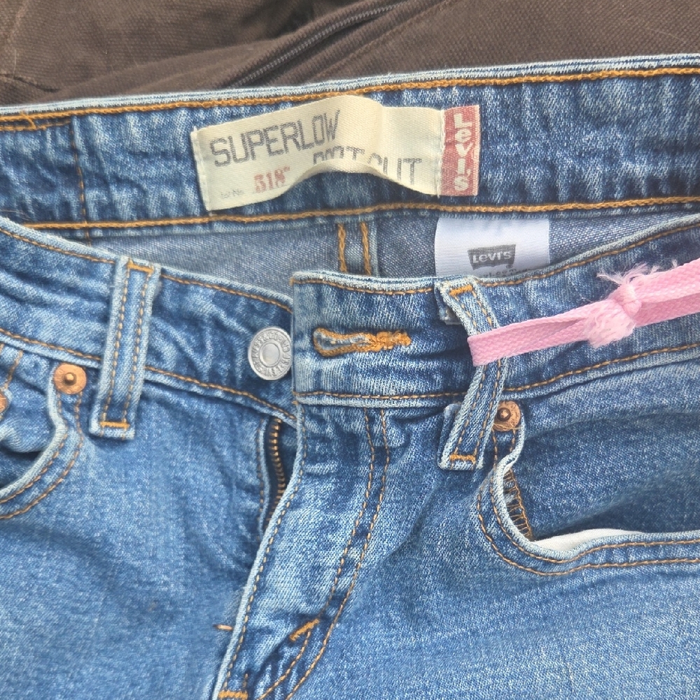 Levi's Blue Denim Superlow Bootcut Jeans